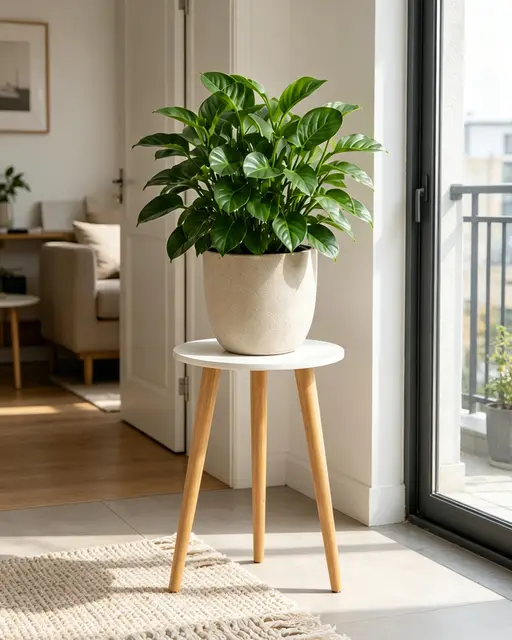 bamworld estante redondo plantas blanco