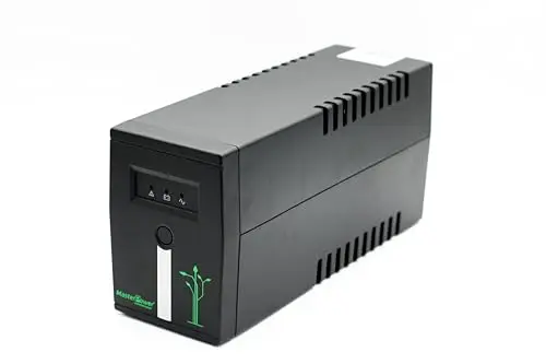 Master Power, Sistema de Alimentación Ininterrumpida SAI, UPS 900 VA, Tensión Constante de Salida 480W, 2 Enchufes Schuko