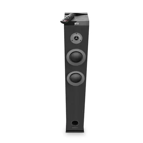 Energy Sistem Tower 5 MAX 100W Torre de Sonido Bluetooth Sistema 2.1 con Subwoofer True Wireless USB/SD Radio FM Altavoz de Pie Grande Inalambrico Television para TV Musica Ebony