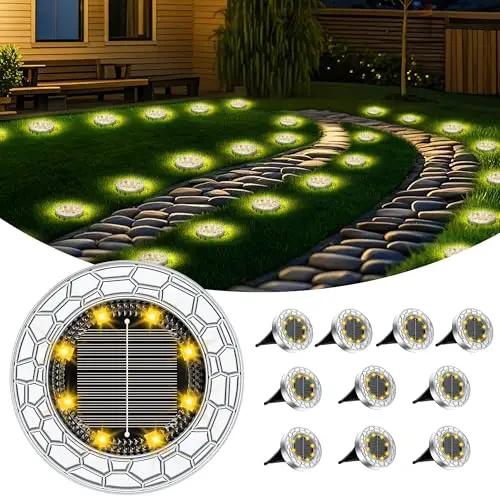 fiflying luces solares jardín 10 piezas