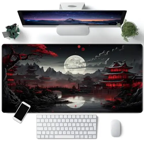 Alfombrilla De Ratón XXL Speed Gaming 900 X 400 mm - Alfombrilla Para Ratón, Alfombrilla Escritorio Grande, Mouse Pad Mejora La Precisión Y La Velocidad (Full Moon)