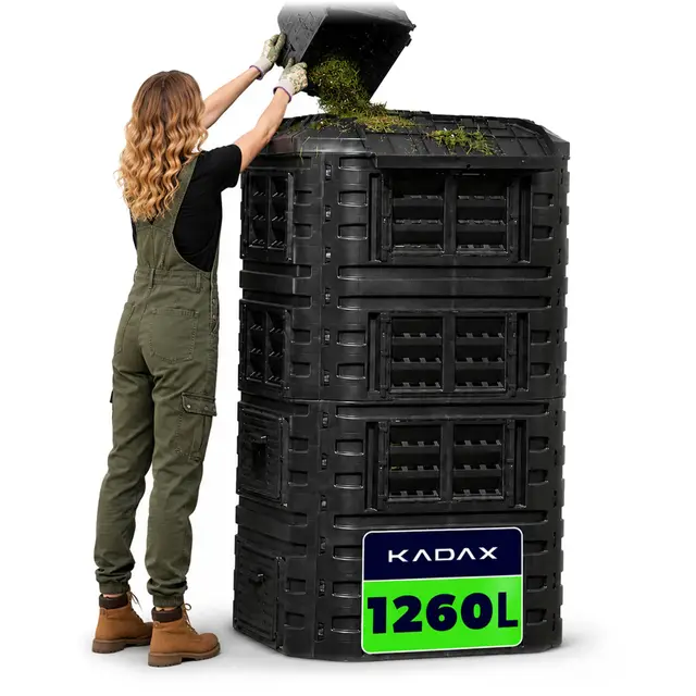 kadax kdx07 compostador de tambor negro