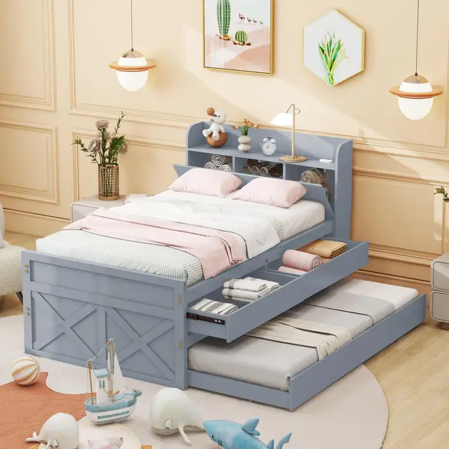 azkoeesy cama nido 90x190 con cajones