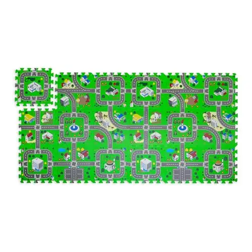 relaxdays alfombra puzzle carretera 18