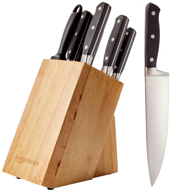 amazon basics juego cuchillos 9 piezas