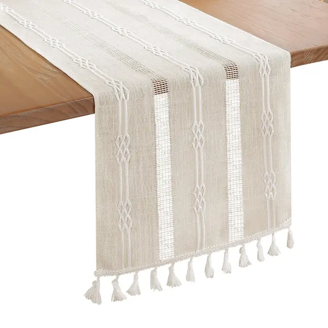 bigqin boho borlas camino de mesa