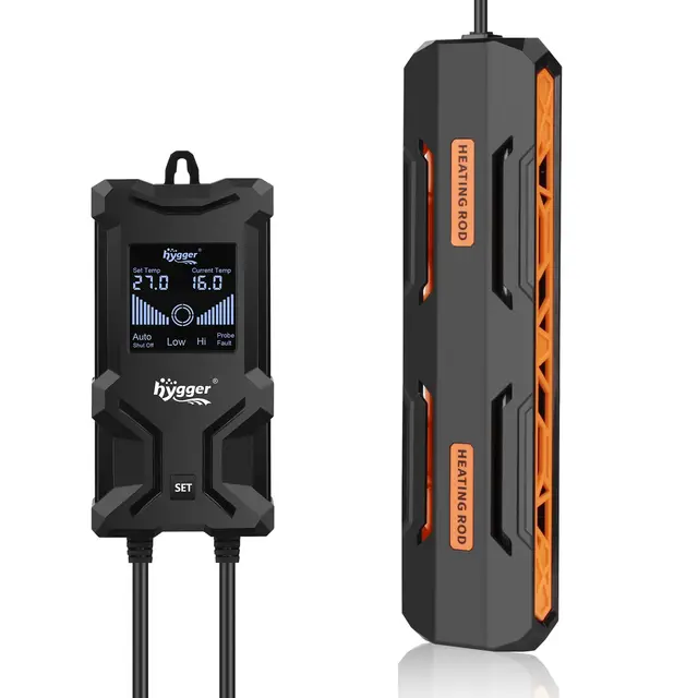 Hygger Calentador de Acuario, 1000W Sumergible Calentador para Acuario con Controlador de Pantalla Digital LCD Inteligente y Protección de Apagado Automático para Tanque de Agua Dulce de 492-984L