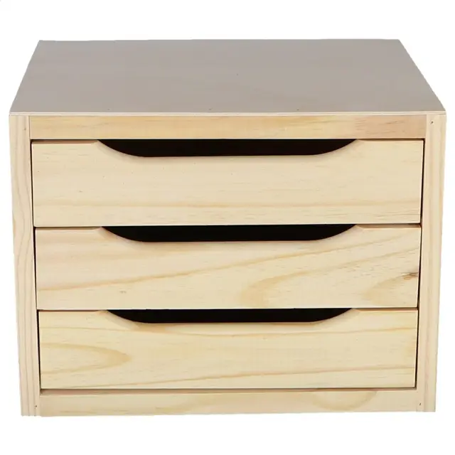 Cajonera, Pino, Multicolor, 39 X 30 X 29 cm