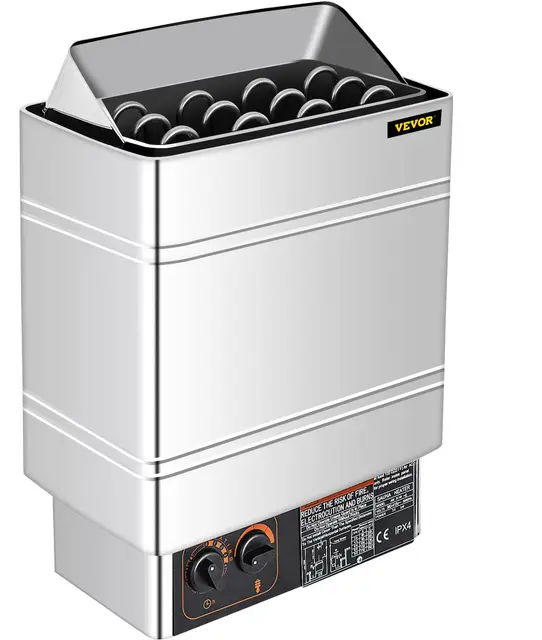 SucceBuy - Estufa eléctrica para sauna 9kw con control termostático integrado sauna estufa eléctrica 380-415V Sauna Heater (9KW)