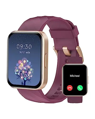 RUIMEN Reloj Inteligente Mujer Hombre con Llamada,1,83" Smartwatch con Pulsómetro,Podómetro,Oxímetro,Monitor Sueño,Esfera de reloj personalizada,Impermeable IP68 Pulsera de actividad para iOS Android