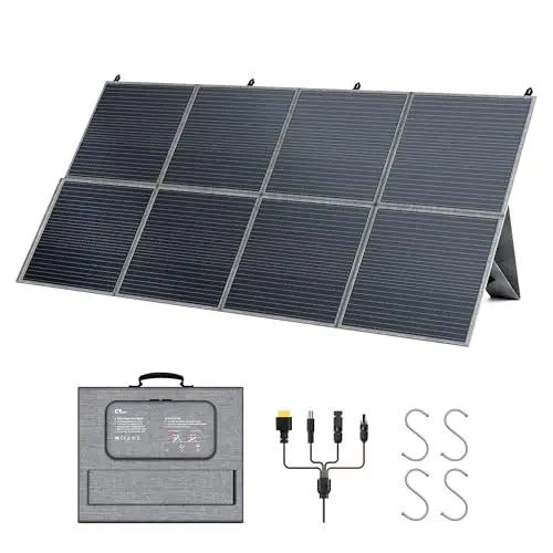 Panel Solar Portátil de 400W, Módulo Solar Plegable para Estación de Energía Portátil, 25% de Eficiencia, IP65 Resistente al Agua, Sistema Solar para Exterior, RV, generador solar, furgoneta