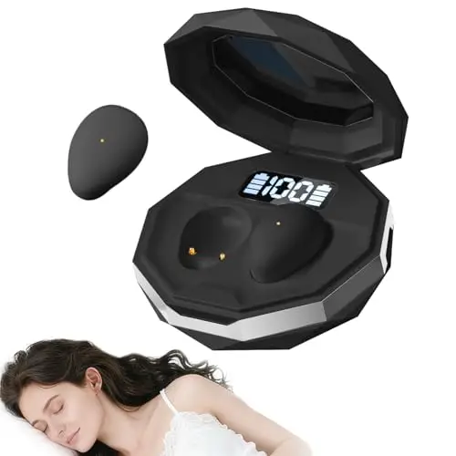 Auriculares para Dormir, Mini Auriculares para Dormir, inalámbricos Bluetooth 6.0 para Dormir de Lado, indicador de Potencia para Entrenamiento, Trabajo, Viajes(Negro)