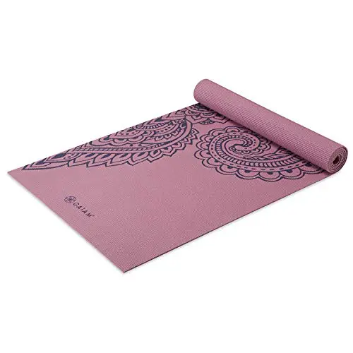 Gaiam Yoga Mat Premium 5 mm Print Thick Non Slip Ejercise & Fitness Mat for All Types of Yoga, Pilates & Floor Workouts (68 x 24 x 5 mm)