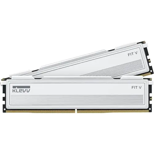 KLEVV FIT V 32GB (2x16GB) DDR5 Gaming RAM 6000MH/z PC5-48000 Sin búfer No ECC 1,35V CL28 Kit de módulos de Memoria — ¡Juega más rápido con un CL28 Ultra bajo!