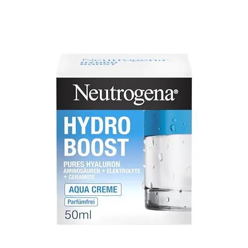 Neutrogena Hydro Boost Aqua Creme, ganador de la prueba, crema facial sin perfume con ácido hialurónico, aminoácidos, electrolitos y ceramidas, cuidado facial intensivo para una piel suave y flexible