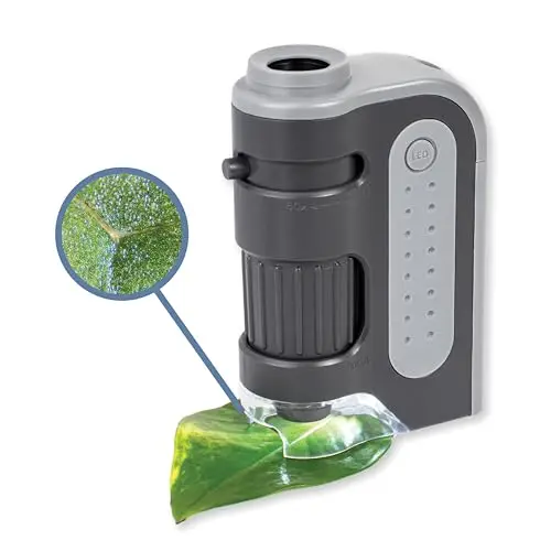 Microscopio de Bolsillo 60x - 120x, con iluminación LED