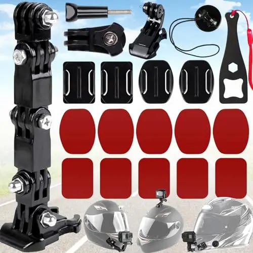 mikqky kit 20 piezas soporte casco gopro