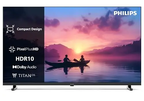 Philips 32PFS6000 HD LED Smart TV - Pantalla de 32 Pulgadas con Pixel Plus, Plataforma Titan OS y Sonido Dolby Digital - Funciona con Alexa y con el Asistente de Voz de Google