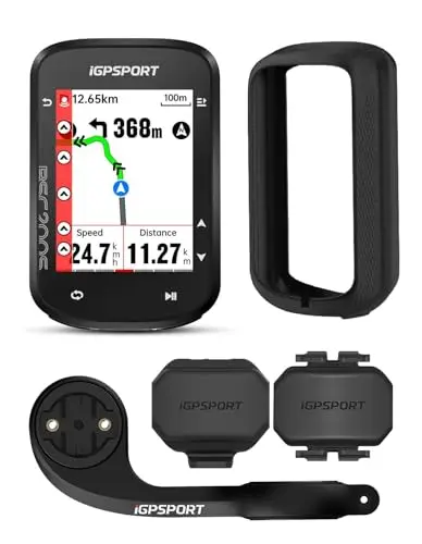 iGPSPORT BSC200S GPS Bicicleta, Navegación con un Toque, Monitorización de Movimiento, Reanudación de Ruta, Ciclocomputador Compatible con Radar y Luz Trasera Inteligente, Impermeable IPX7