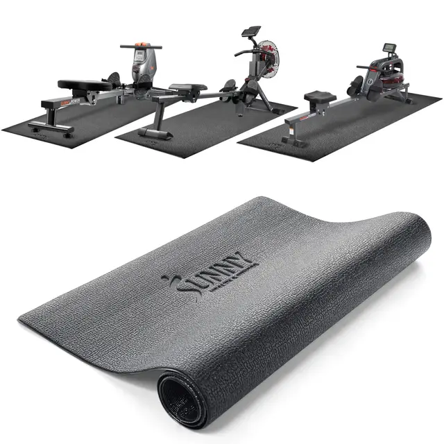 Sunny Health & Fitness Esterilla Antideslizante para Gimnasio Casa, Esterilla para Equipo de Ejercicio para Cinta de Correr, Bicicleta, Elíptica y Stepper, Esterilla para Yoga, L