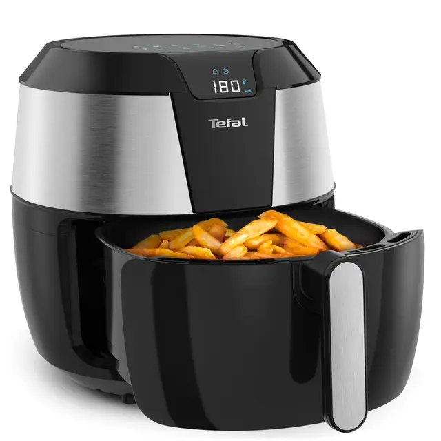 Tefal Freidora de Aire Caliente Easy Fry, 1850 W, 1.6 kg, 44 Decibeles, Metal, Acero Inoxidable, Negro