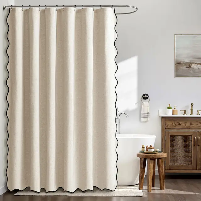 miulee cortina ducha lino 120x200cm