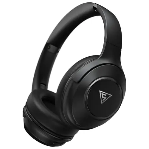 DOQAUS Auriculares Inalámbricos Bluetooth, 3 Modos EQ, 70 Horas de Reproducción, BT5.3, Cascos Inalámbricos Bluetooth con Micrófono y 40mm Controlador,para Móviles/TV/PC/Hogar-Negro