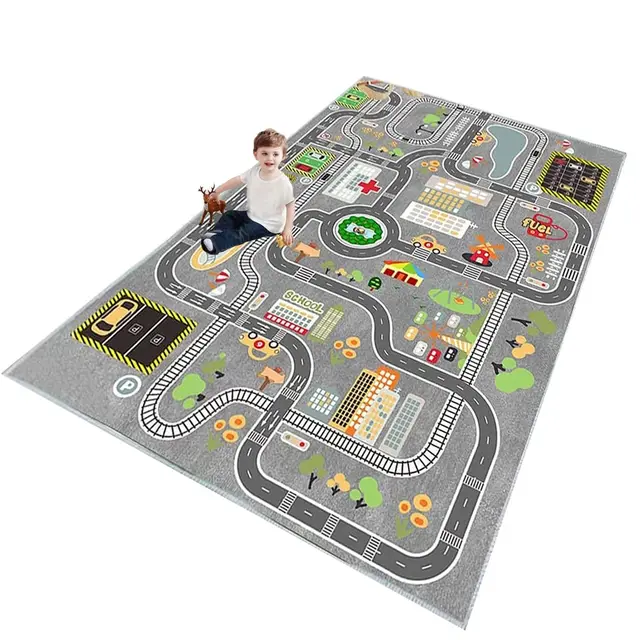 alfombra carretera coches infantil