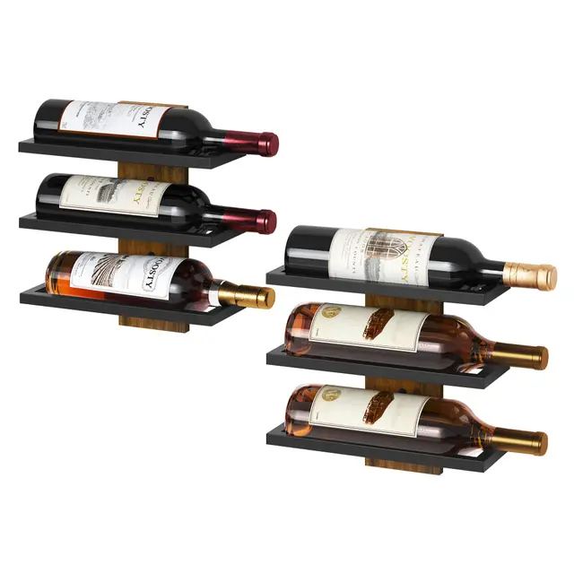 favoosty botellero pared 2pz 3 niveles