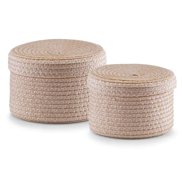 zeller 14123 cestas redondas con tapa 2