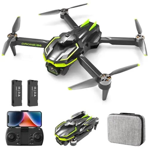 Motor sin Escobilla Drone con Cámara 1080P para Adultos, 5GHz WiFi FPV RC Quadcopter con Posicionamiento Optico Dron Plegable para Principiantes, Juguete para Niño y Hombre Regalos Cumpleaños