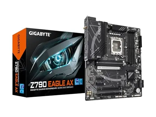 GIGABYTE Z790 Eagle AX LGA 1700 Intel Z790 ATX Placa Base con DDR5, M.2, PCIe 5.0, USB 3.2 Gen2X2 Type-C, Intel Wi-Fi 6E, LAN de 2.5GbE, Q-Flash Plus, EZ-Latch