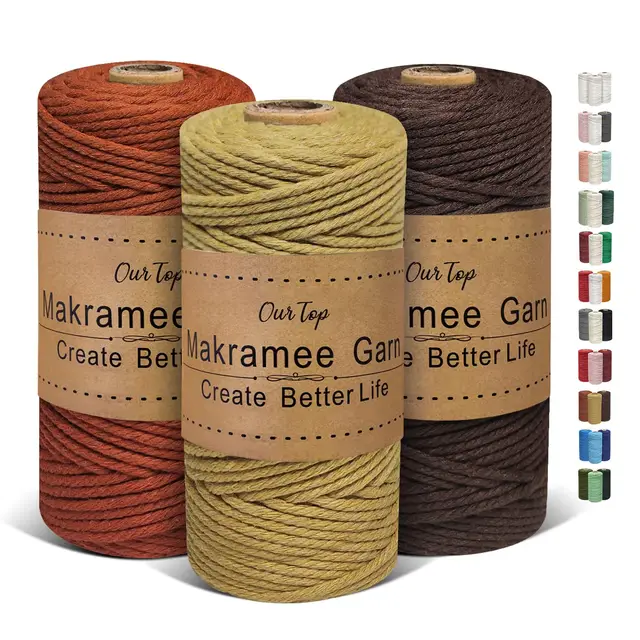 ourtop hilo macramé 3mm x 100m (pack 3)