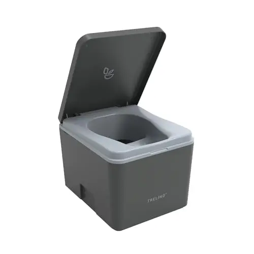 TRELINO EVO S, 39 x 33 x 29,6 cm, baño seco con Separador, WC portátil para Camping y Uso al Aire Libre, Inodoro seco para Furgonetas y autocaravanas, sin Agua ni Productos químicos