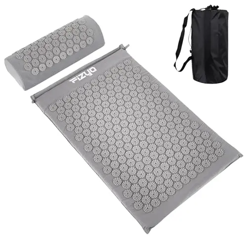 Fizyo Alfombrilla de Acupresión con Almohada Gris