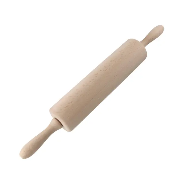 Zenker Rodillo de Amasar con Rodamientos, Rodillo de Repostería para hacer Pan, Masa de Pasta, Pizza y Galletas, Fabricado en Madera de Haya, Color Natural, 44.5 x 6 x 6 cm, 1 ud