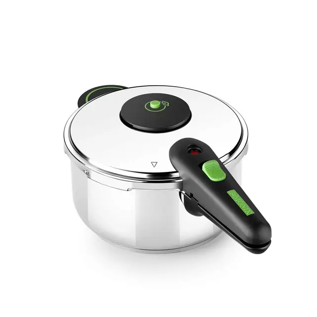 MONIX Presto | Olla a presión 4L, de acero inoxidable 18/10, apta para todo tipo de cocinas incluso inducción