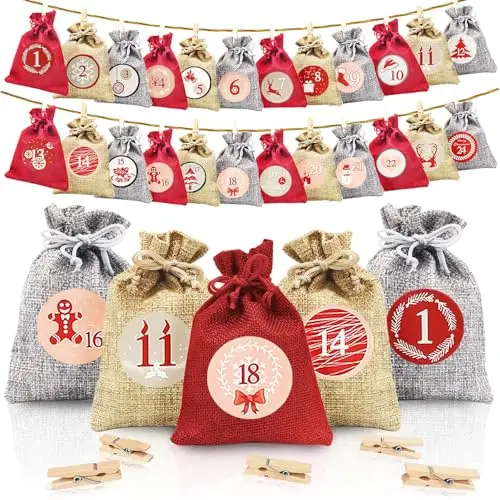 ribsuqa calendario adviento 24 bolsas
