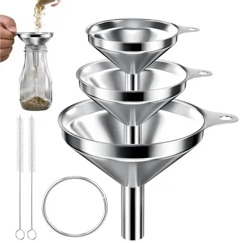 aokito kit 3 embudos acero inoxidable