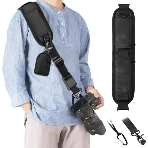 Correas de Cámara para Fotógrafos, Correa Camara Reflex Ajustable con Liberación Rápida Cinturónde Seguridad, Correa de Hombro para Cámara para DSLR