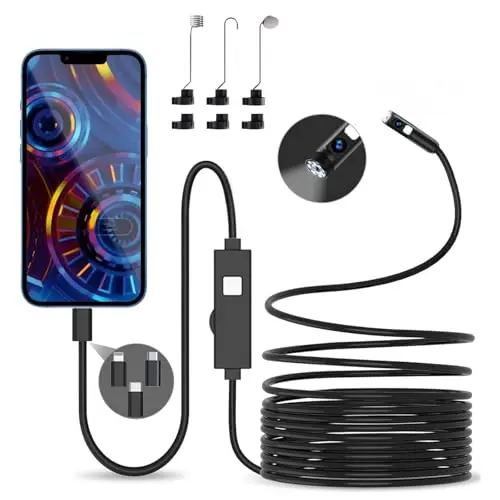 aopick lente dual endoscopio 3 en 1 usb