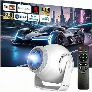 mini proyector android 14 wifi 6 270°
