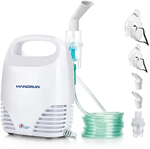 Hangsun Inhalador Nebulizador Electrico CN560 Nebulizador Bebe Adulto Para Inhalación De Medicamentos Líquidos (Blanco)