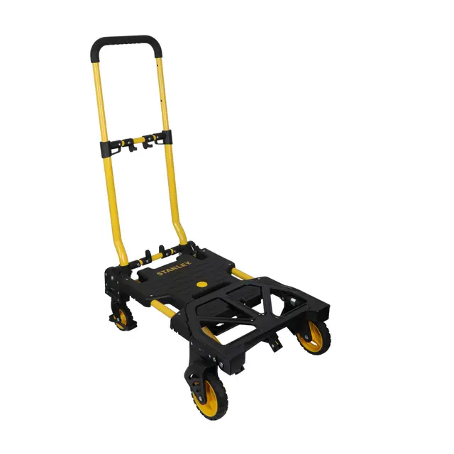 Stanley SXWTD-FT585 2-en-1 Carro y Caretilla Plegable - Carretilla de Carga MAX. 70KG - Caretilla de Mano MAX. 137KG - Carro Plataforma con Ruedas Robustas - Plástico/Acero