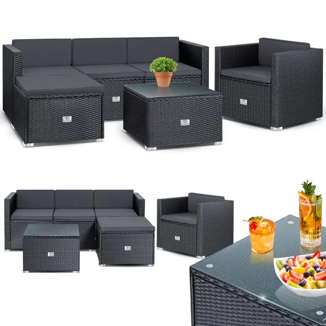 kesser aruba polyrattan lounge 4-5