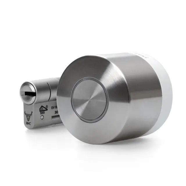 Nuki Smart Lock Ultra, cerradura electrónica von Bluetooth, WiFi & Matter, Integración sencilla en el Smart Home, Abrir la puerta con acceso remoto, con 3 modos de bloqueo diferentes