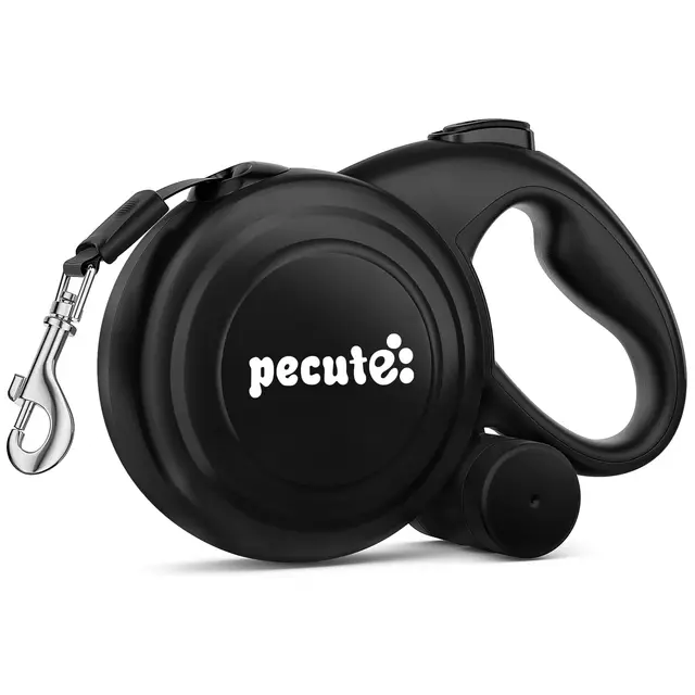 Pecute Correa Perro Extensible,Correas Flexi 10 Metros con Costuras Reflectantes Lluminosas para Perros Medianos y Grandes,Trela cao Extensível con Bolsa de Basura,hasta 50KG
