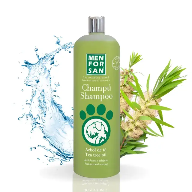 Menforsan Champú Perros con árbol de te, Champú Anti picores, Calma la Piel
