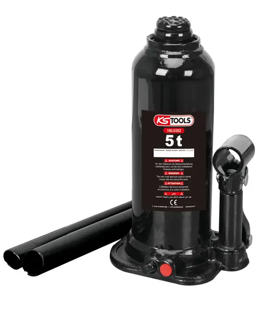 KS Tools 160.0352 Gato hidraulico de botella, 5 t
