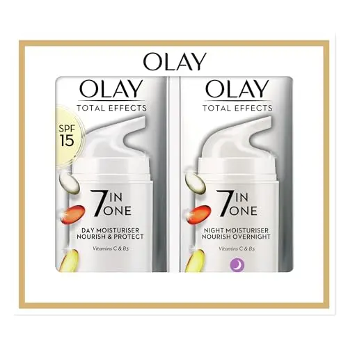 Olay Total Effects Anti-Ageing 7-in-1 Set de Regalo: Day Moisturiser 37 - ml, Night Firming Moisturiser 37 - ml